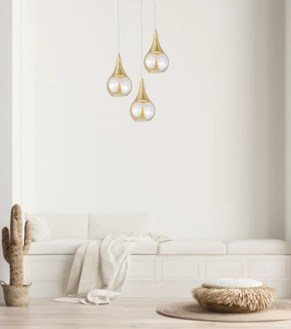 Lampa wisząca 3x E27 LACRIMA WHITE - obrazek 2