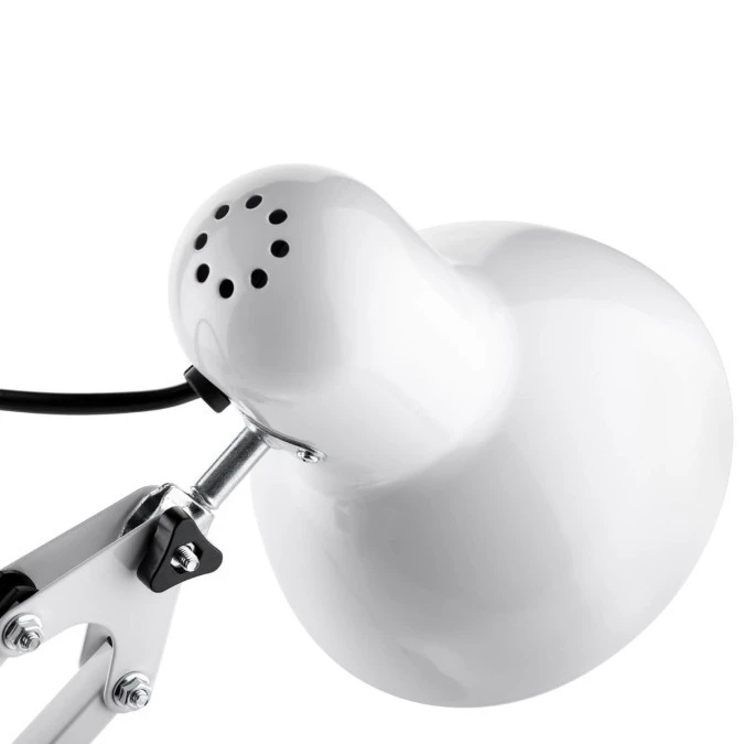 Lampka Biurkowa Kreślarska Stołowa E27 TOBI Biała Lumiled + uchwyt na blat - obrazek 1