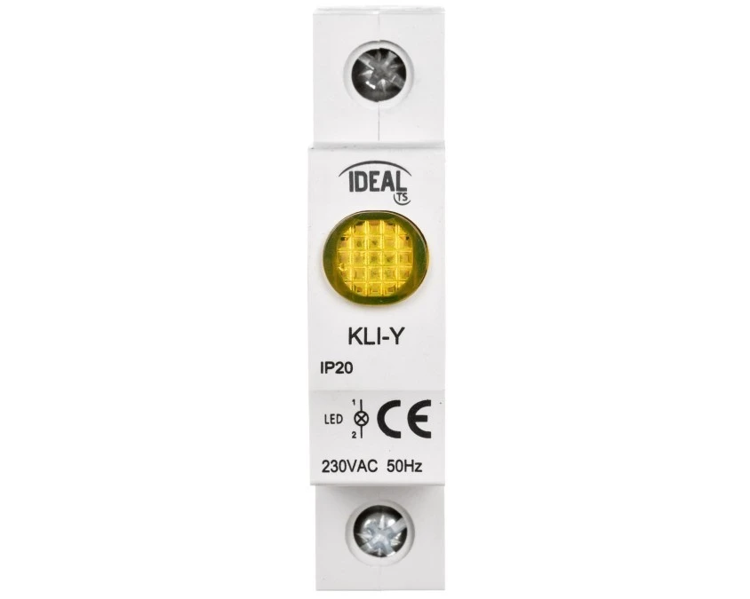 Lampka modułowa 1‑fazowa żółta LED KLI‑Y 230V AC 23322 - obrazek 2