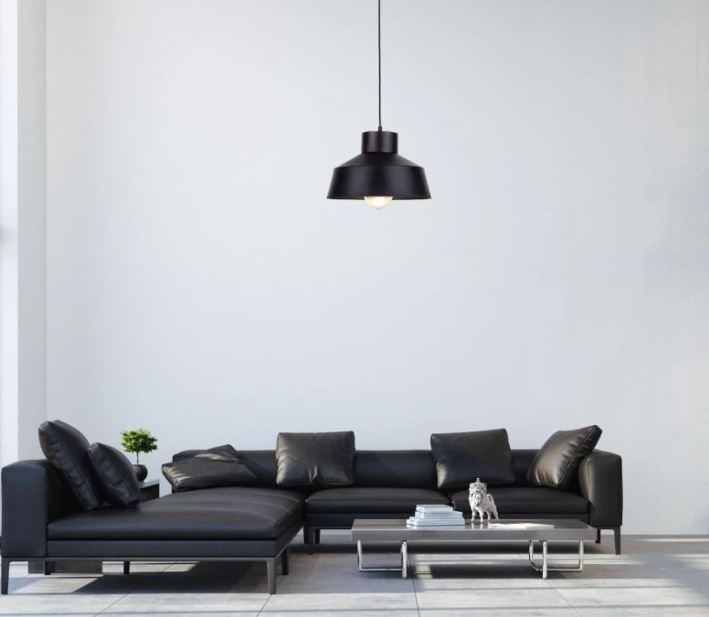 Lampa wisząca nowoczesna 1xE27 MOON BLACK - obrazek 2