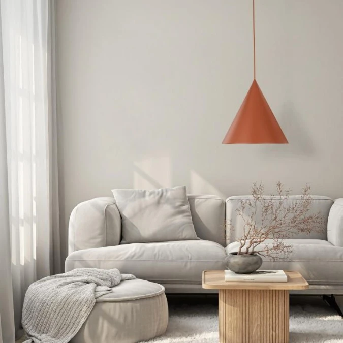 Lampa wisząca z kloszem w ceglanym kolorze CONO E27 Brick 10065 TK Lighting - obrazek 2
