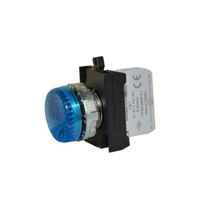 Lampka sygnalizacyjna serii CM z LED, 100‑230V AC, niebieska T0‑CM0M0XM - obrazek 1