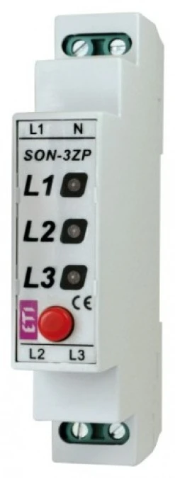 Lampka modułowa 3‑fazowy czerwony LED 3x400V z przyciskiem SON‑3 ZP 002471410 - obrazek 3