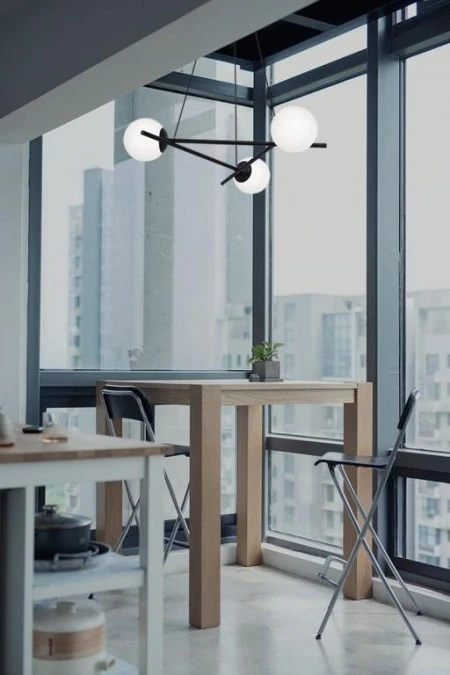 Lampa wisząca ARTON na E27, mleczne białe klosze szkło K‑4966 Kaja Lighting - obrazek 3