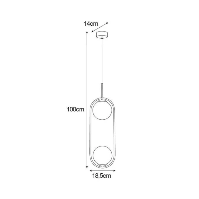 Lampa wisząca ARLENA biała, gwint E14, szklane grafitowe klosze K‑5303 Kaja Lighting - obrazek 2