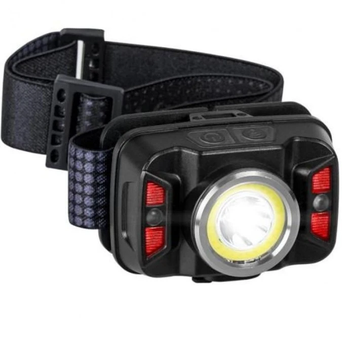 Latarka czołowa akumulatorowa z czujnikiem ruchu XTE5W + COB10W VA0025 VAYOX - obrazek 1