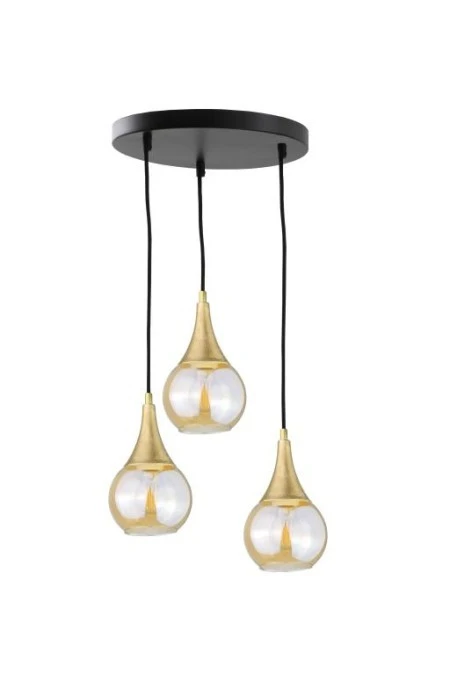 Lampa wisząca 3x E27 LACRIMA HONEY/GOLD - obrazek 1