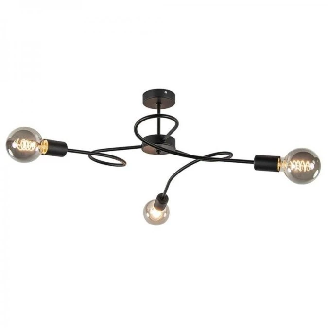 Lampa sufitowa nowoczesna 3xE27 FIORE BLACK - obrazek 1
