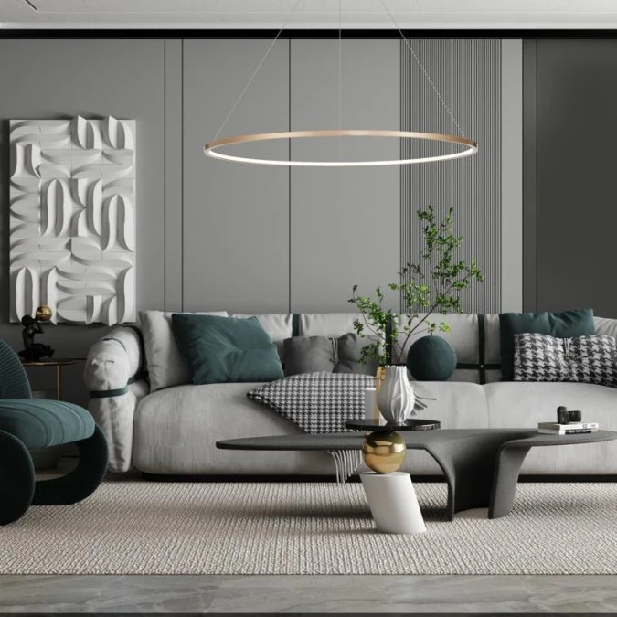 Lampa wisząca Saturno Gold 65W LED ML8865 Milagro - obrazek 3
