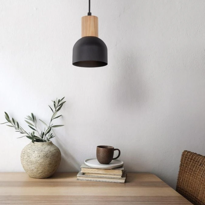 Lampa wisząca CAIRO kolor Czarny / jasne drewno 4894 TK Lighting - obrazek 2