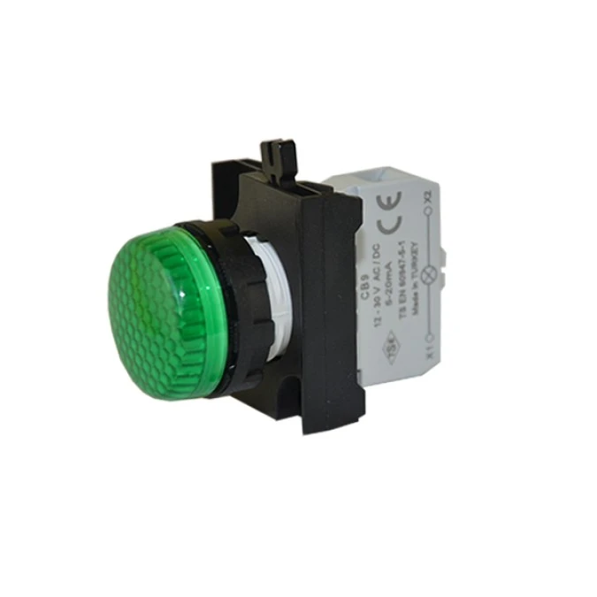 Lampka sygnalizacyjna serii CP z LED, 100‑230V AC, zielona T0‑CP0Y0XY - obrazek 1