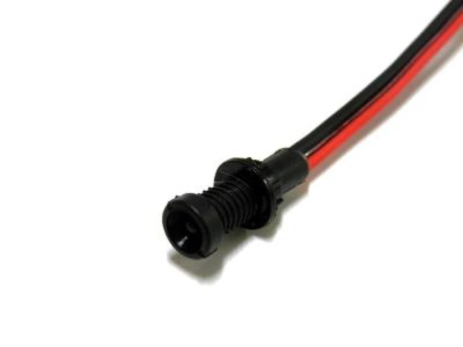 Lampka LED czerwona 12‑24V AC/DC (klosz 3mm) - obrazek 1