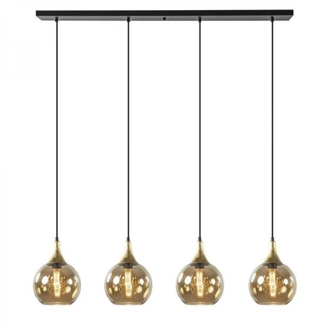 Lampa wisząca nowoczesna 4xE27 CALLISTO BLACK/GOLD - obrazek 1