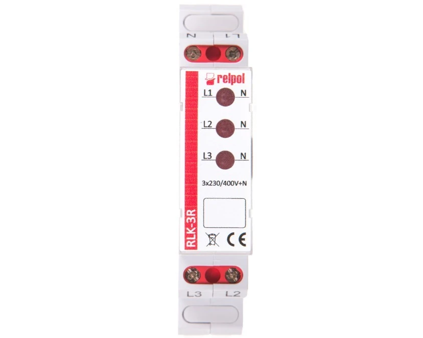 Lampka modułowa 3‑fazowa czerwona 400V AC LED RLK‑3R 863029 - obrazek 2