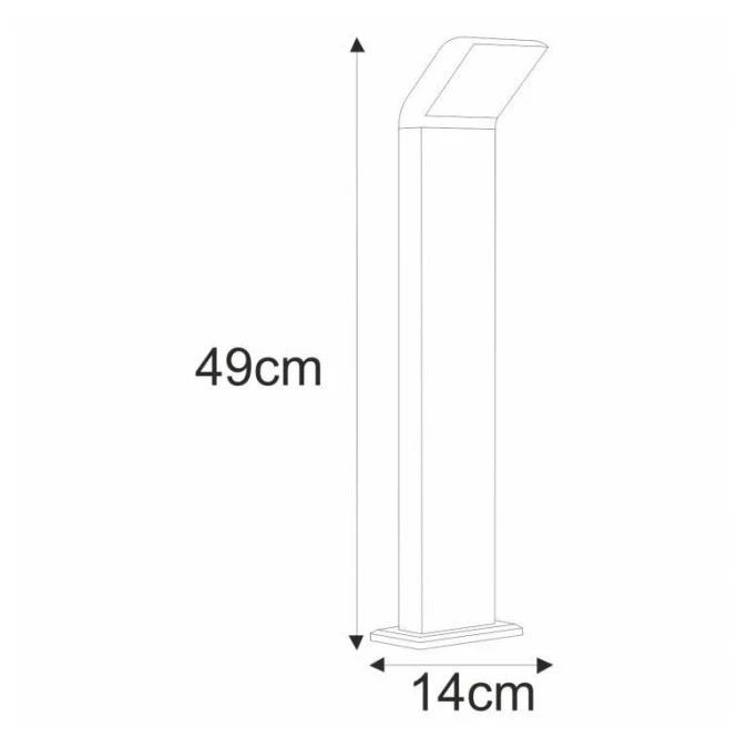 Lampa słupek ogrodowy czarny 49cm VIDAR, LED 4000K IP54 K‑8147 Kaja Lighting - obrazek 3