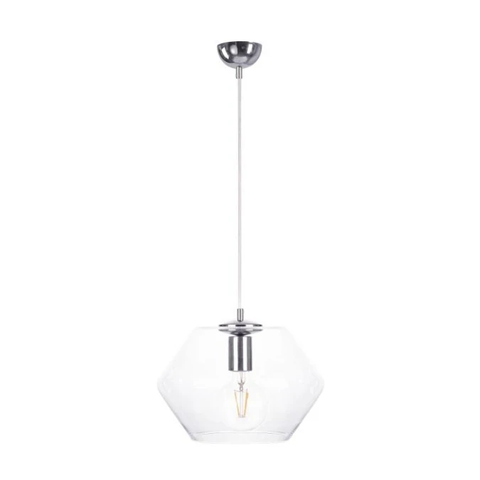 Lampa wisząca nowoczesna 1xE27 EVE SILVER - obrazek 1