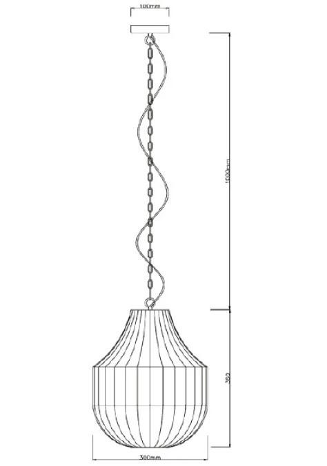 Lampa Wisząca VT‑7334 Metal W/Crystel Top 3955 - obrazek 2