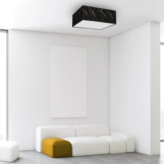 Lampa sufitowa SENSO Black/Gold kwadrat 500mm 3xE27 MLP7293 Milagro - obrazek 3
