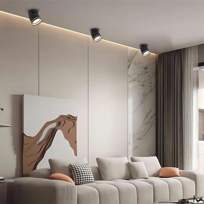 Lampa sufitowa Kendal Oprawa natynkowa 1 x GX53 czarna LP‑6331/1SM R1 BK movable Light Prestige - obrazek 2
