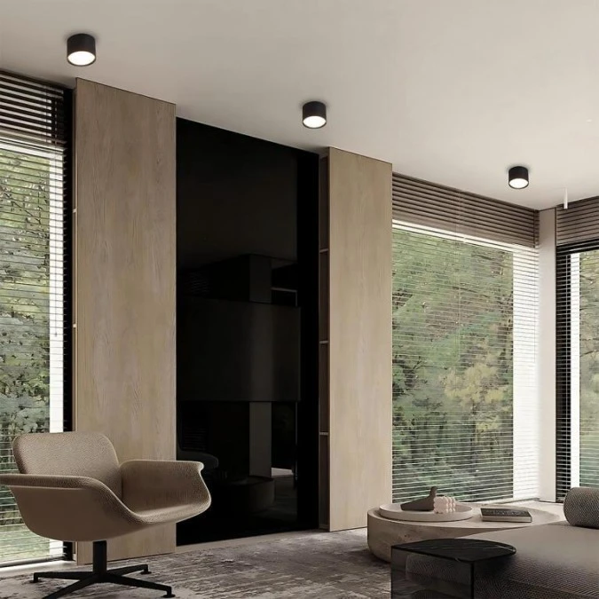 Lampa sufitowa Kendal Oprawa natynkowa 1 x GX53 czarna LP‑6331/1SM GX53 BK Light Prestige - obrazek 2