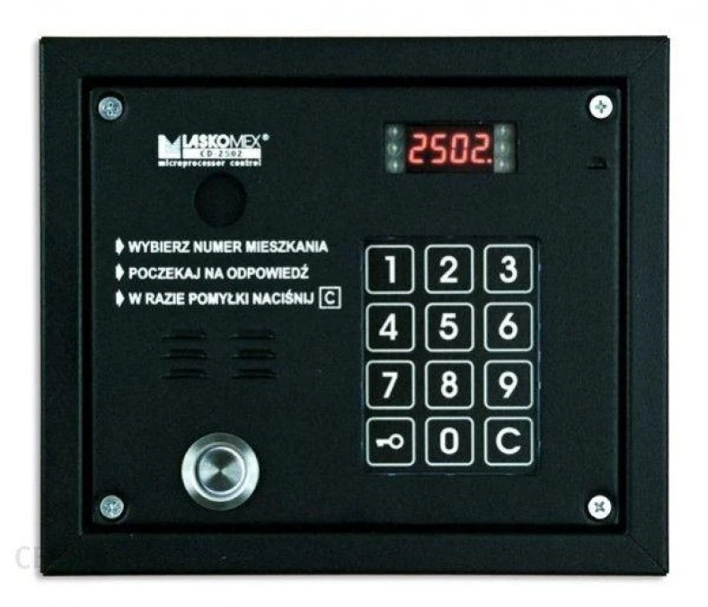 Laskomex CP‑2503TP czarna Panel audio z czytnikiem kluczy iquot/brDallasiquot/br - obrazek 2
