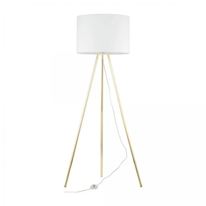 Lampa podłogowa ze złotymi nóżkami i białym abażurem UMBERTO na gwint E27 6637 TK Lighting - obrazek 1