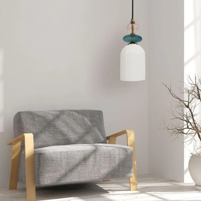Lampa wisząca Tropea 1xE27 biała, średnia LP‑2004/1P M WH Light Prestige - obrazek 3