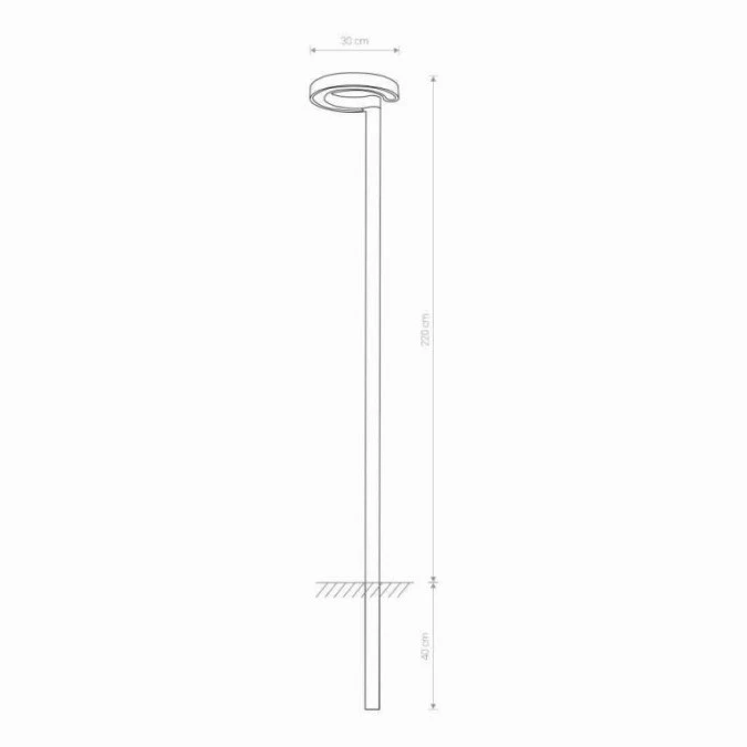 LAMPA ZEWNĘTRZNA STOJĄCA POLE LED I 15W 1000lm 3000K 9185 Nowodvorski - obrazek 2