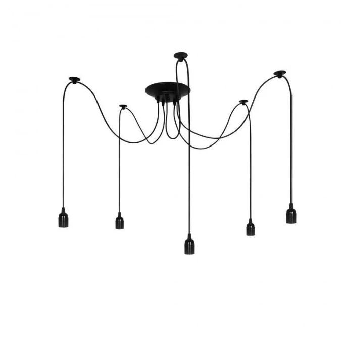 Lampa wisząca pająk ARANEA 5xE27 czarny EDO777188 EDO - obrazek 1
