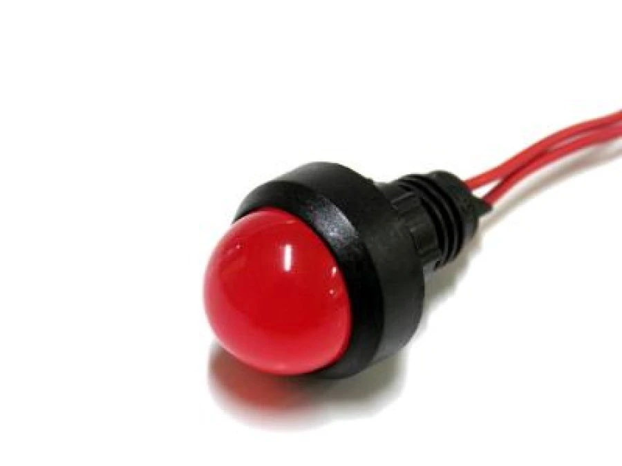 Lampka LED czerwona 230V AC/DC (klosz 20mm) - obrazek 1