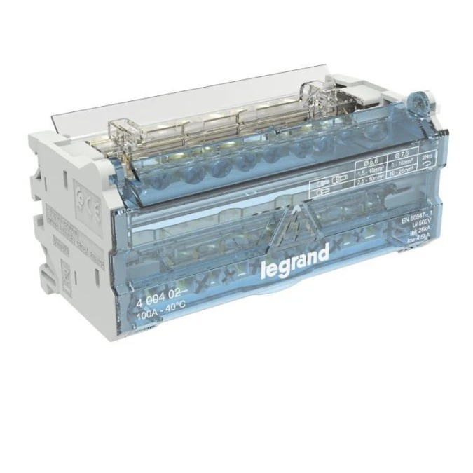 Modułowy blok rozdzielczy 2P 1,5‑16mm2 6M 100A 10 zacisków 400402 - obrazek 1