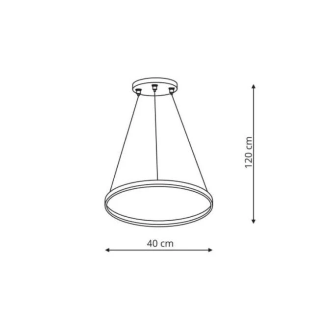 Lampa wisząca Ring mały CCT 1xLED czarny LP‑909/1P S BK CCT Light Prestige - obrazek 3