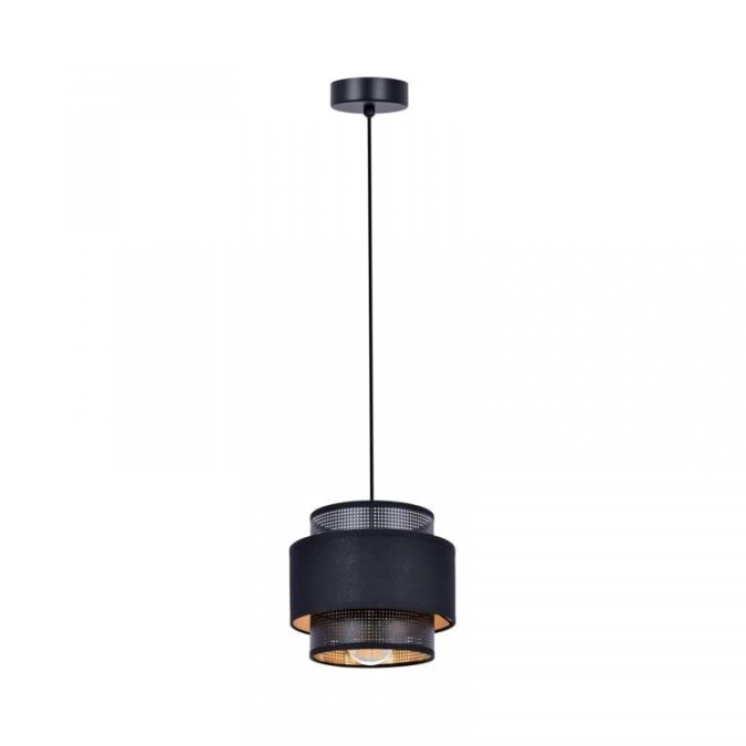 Lampa wisząca klasyczna AMOS z czarno‑złotym abażurem K‑5280 Kaja Lighting - obrazek 1