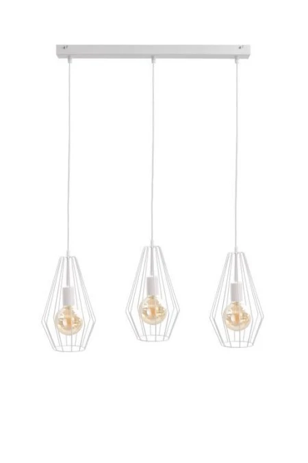 Lampa wisząca loftowa 3xE27 LEX WHITE - obrazek 1