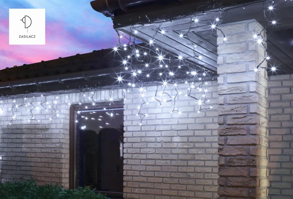 Lampki Bulinex 200led białe zimne 9,60m kurtyna - obrazek 3