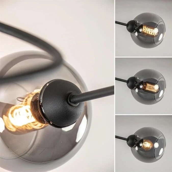 Lampa sufitowa nowoczesna 3xE27 BLOM BLACK - obrazek 3