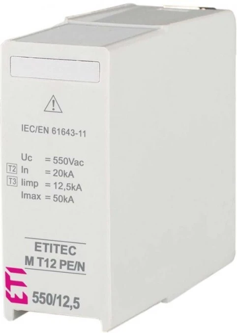 Moduł wymienny ogranicznika przepięć typ T1+T2 (B+C) MOD.ETITEC M T12 550/12,5 PE/N 002440813 - obrazek 1