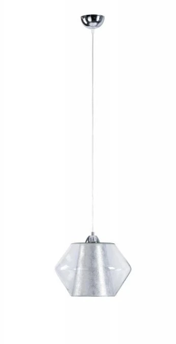 Lampa wisząca nowoczesna z abażurem1xE27 RODES SILVER - obrazek 1