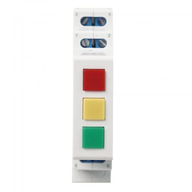 Lampka modułowa 3‑fazowa LCD czerwona/ żółta/ zielona MWN‑3F - obrazek 3