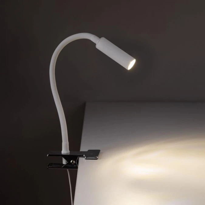 Lampka nocna LAGOS biała z mocowaniem, elastyczne ramie G9 16024 TK Lighting - obrazek 2
