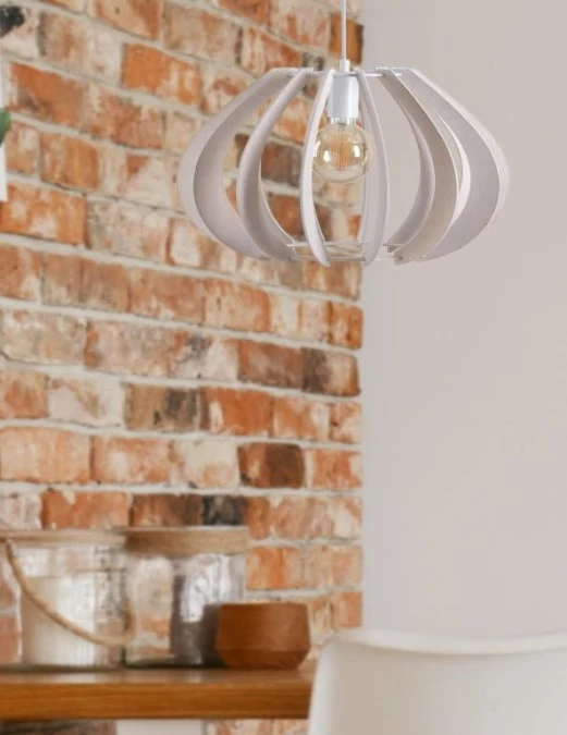 Lampa wisząca nowoczesna drewno 1xE27 NORA - obrazek 2