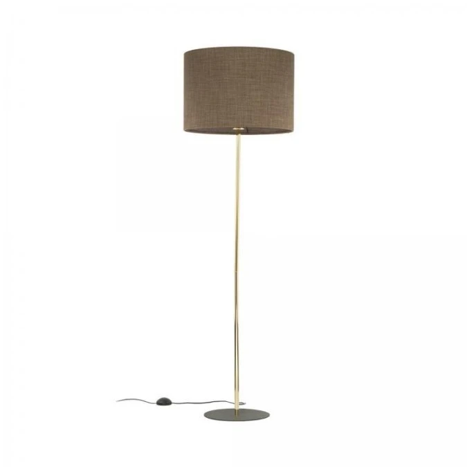 Lampa podłogowa z elegancką, złotą nogą UMBERTO E27 brązowy klosz 16031 TK Lighting - obrazek 1
