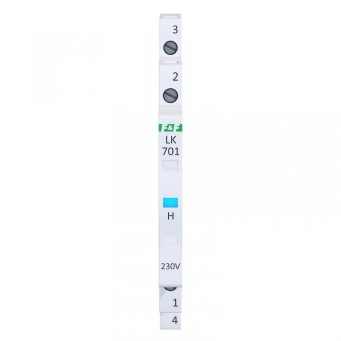Lampka modułowa 1‑fazowa niebieska LED Slim 1/2 modułu 230V LK‑701B - obrazek 1