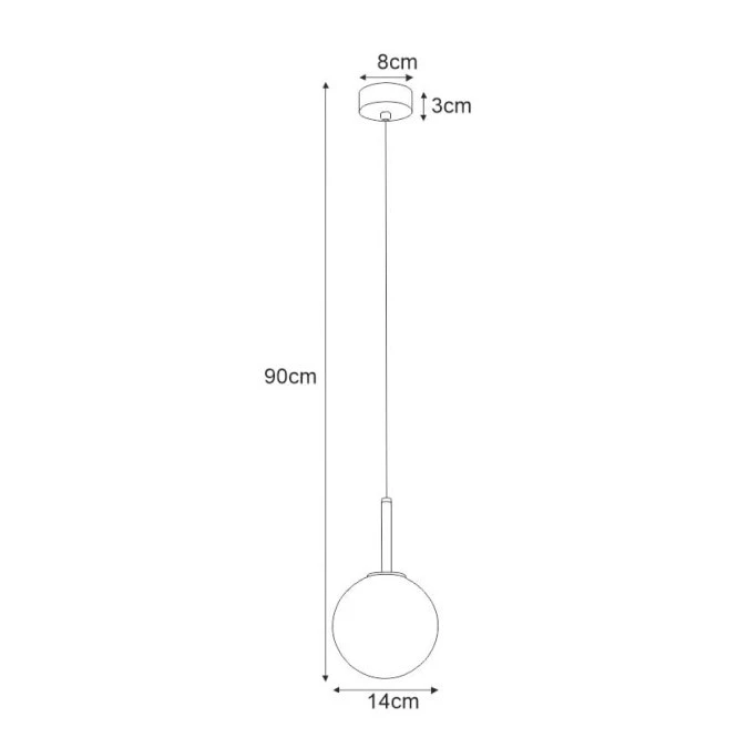 Lampa wisząca z dużym białym kloszem czarna z serii FARO K‑4885 Kaja Lighting - obrazek 2