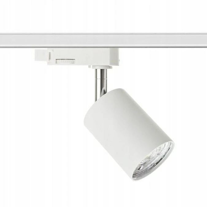 Lampa SIENA‑Track‑ALU‑W/S‑3F biała ze srebrnym przegubem 1xgu10 LUXsystem‑3F (na szynę trzyfazową) - obrazek 1