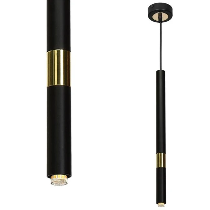 Lampa wisząca MONZA BLACK / GOLD 1xG9 8W MLP6333 Milagro - obrazek 1