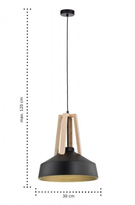 Lampa wisząca loftowa 1xE27 TRIX BLACK 112 - obrazek 3