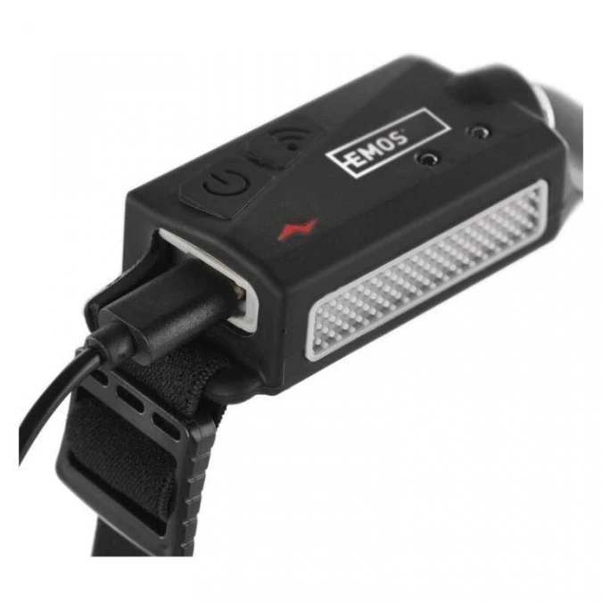 Latarka czołowa LED COB, 380 lm Li‑Pol 1200mAh ładowalna EMOS P3541 - obrazek 3