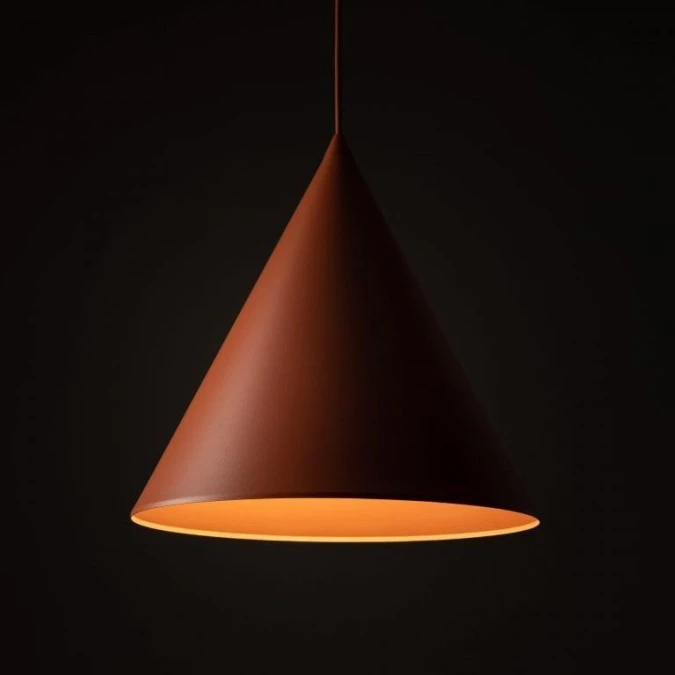 Lampa wisząca z kloszem w ceglanym kolorze CONO E27 Brick 10065 TK Lighting - obrazek 3