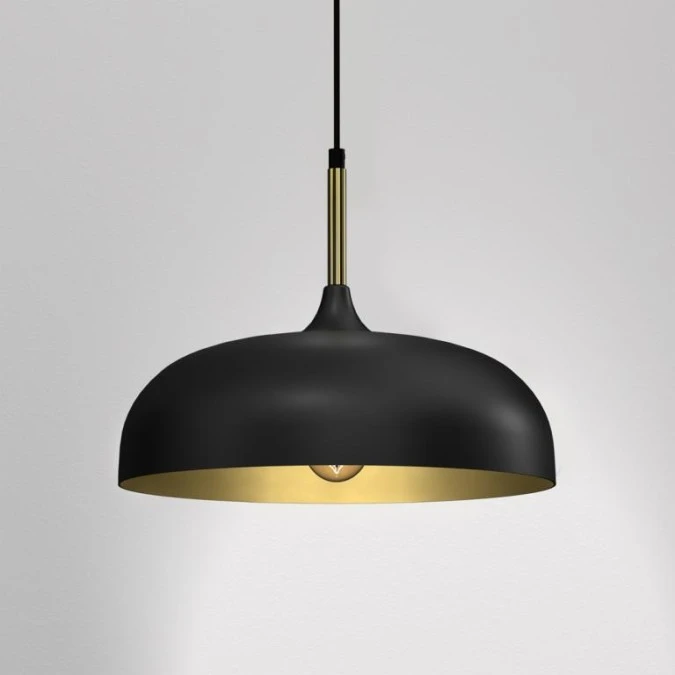 Lampa wisząca LINCOLN BLACK/GOLD 1xE27 35cm MLP8030 Milagro - obrazek 3